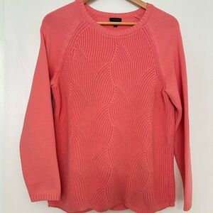 Talbots Coral Crew Neck Sweater Size L